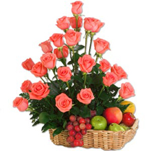 Roses with Fresh Fruits
